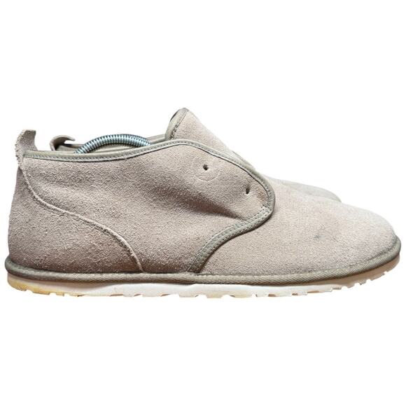 UGG Maksim Chukka Boots Men 11 Brindle Grey Suede Shearling Lined Lace Up READ main image 12